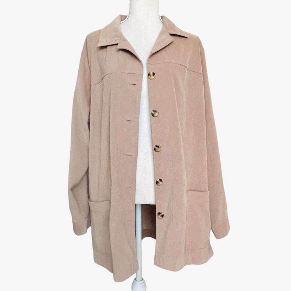 Cherokee Tan Lightweight Jacket Short Trench 18W